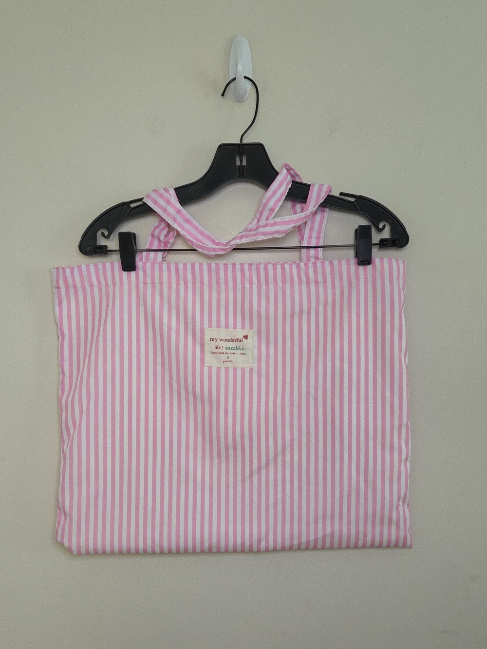 My Wonderful Life Sozakka Pink Striped Tote